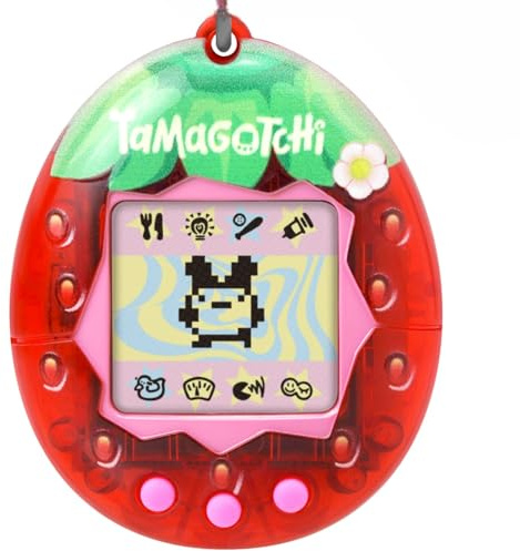 Bandai - Tamagotchi - Original Tamagotchi - Fresh Strawberry - Elektronisches virtuelles Haustier - Interaktives Haustierspielzeug - Erdbeermotiv - Spielzeug für Kinder ab 8 Jahren - 42998