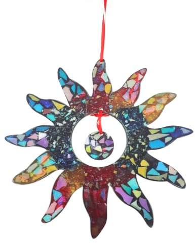 VICASKY 1Stück Künstlerischer Sonnenanhänger für Wand und Garten Dekoration Einzigartiges Design für Stilvolle Wohnräume und Restaurant Farbenfroh