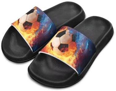 Cugasmaru Ciabatte per bambini per ragazze scarpe estive a punta aperta sandali da spiaggia per ragazzi scarpe da doccia antiscivolo, Calcio, 36 EU