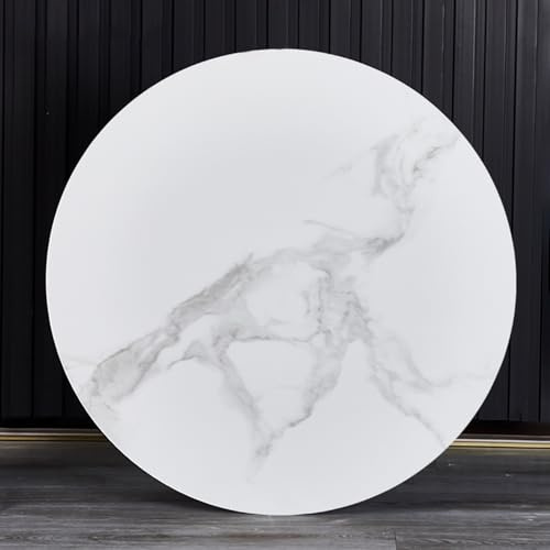 BiSaXieTa Snurrbar mattallrik Lazy Susan, Stenplatta Marmor Textur Roterande Middagstallrik, inte lätt att välta, diameter 60 cm/70 cm/80 cm/90 cm/100 cm (vitgrå, 80 cm