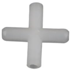 20/50 st 4 mm T-koppling 3-vägs akvarieluftpumpledning slangkopplingar 4 mm raka kontakter(Cross,20pcs)