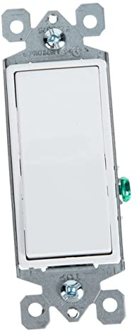 WOONEKY Interruptor Luz Pared Vías Blanco Autoconectable para Interior Conmutador Duradero y Moderno para Control de Lámparas y Equipos Eléctricos