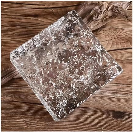 Högtransparent glasblock skiljeväggar rektangulär kristalltegel för bar hotell köpcenter kontor (1 st)