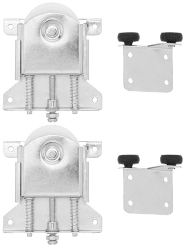 DOITOOL Lot de 2 poulies pour portes coulissantes : roulettes robustes pour portes de placard, armoires, miroirs, placards – quincaillerie pour rails de meubles, installation facile à la maison