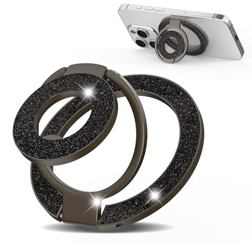 Magnetic Phone Stand for MagSafe Grip Holder for iPhone 17 Pro Max Plus 16 16e 15 14 13 12, Dual Sided Magnetic Finger Ring for Phone Case for Samsung Galaxy A56 5G A55 A36 A35 A17 A16 S25 S24 S23