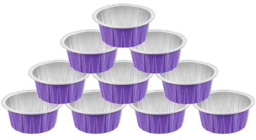 Wachsschmelzschalen aus Aluminiumfolie, Groß, 10 Stück, Violett
