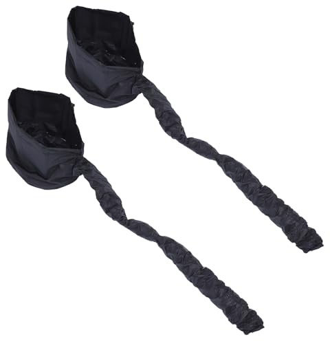 DIYEAH 2pcs Portable Hair Heat Caps 190t Thermal Steamer Fabric, Deep Conditioning Drying Hoods for Salon and Home Use, Black