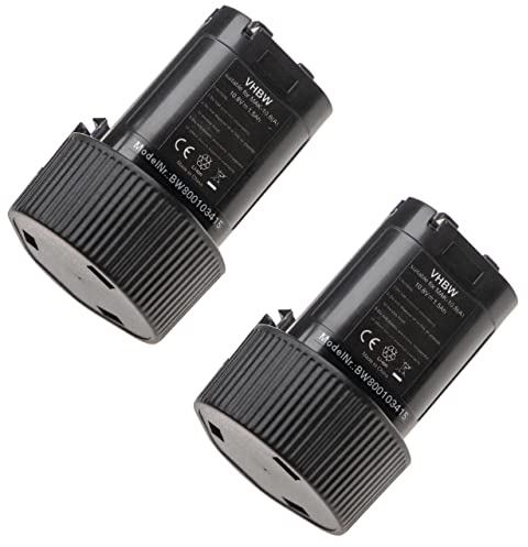 vhbw 2X Akku kompatibel mit Makita Baustellenradio BMR102, BMR101, BMR103, BMR103B, BMR100 Werkzeug (1500 mAh, Li-Ion, 10,8 V)
