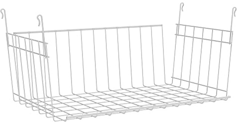 ClosetMaid Wire Hanging Shelf Basket for Storage, Organization in Closet or Pantry, No Assembly or Installation, Durable, White