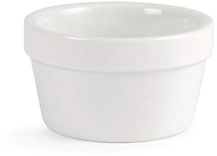 Olympia Mediterrane Auflaufförmchen aus Porzellan, 77 mm, Weiß, 6 Stück
