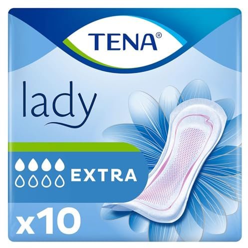 TENA Discreet Extra incontinence Pads, 10 each