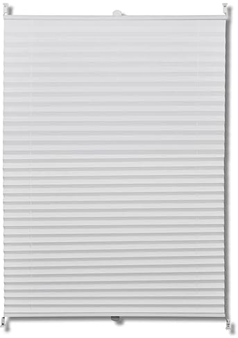 vidaXL Plissee 70x200cm Weiß Klemmfix Faltrollo Jalousie Plisseerollo Rollo