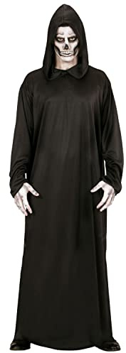 W WIDMANN MILANO Party Fashion - Costume Faucheur, robe noire, Grim Reaper, Fossoyeur, déguisements de carnaval, Halloween