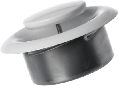 EUROPLAST Ø 100mm Difusor de Extracción - Válvula de Disco Regulada - Rejilla de Ventilación Redonda de Acero - Blanco