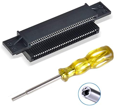 EEEKit NES 72-Pin Steckplatz-Ersatz, Konsolen-Reparaturteil mit 3,8mm Schraubendreher für Nintendo 8-Bit Entertainment System