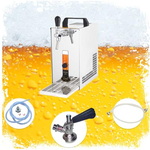 ich-zapfe Komplett Set - Zapfanlage, Bierzapfanlage, Bierzapfen PYGMY 20/K mit Membranpumpe, 1-leitig Trockenkühlgerät aus Edelstahl, 25 Liter/h, Green Line, Zapfkopf:Dreikant