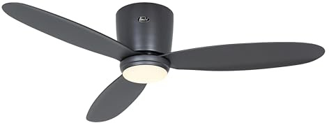 Ventilateur de plafond avec lumière CasaFan 311284 Eco PLANO II 112 cm gris basalte + kit de lumière EP-LED BG