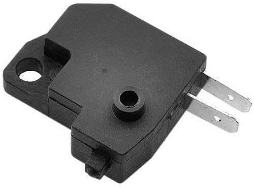 AUTOZOCO Interruptor de Luz de Freno Moto, Conmutador Delantero, Derecho del Manillar, PVC + Cobre, Negro