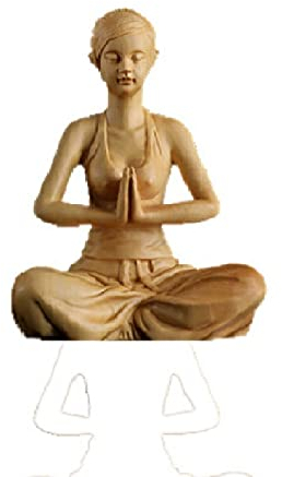 YQLKD Desktop-Dekor Buchsbaum Schnitzen Yogaball Ornamente Figur Statuen