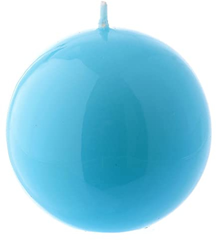 Holyart Bougie Sphère Brillante Ceralacca diam. 8 cm Bleu Clair