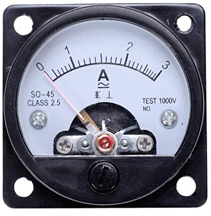 Bruafsir Ac 0-3A Misuratore Amperometro Misuratore Amperometrico Analogico Rotondo Nero