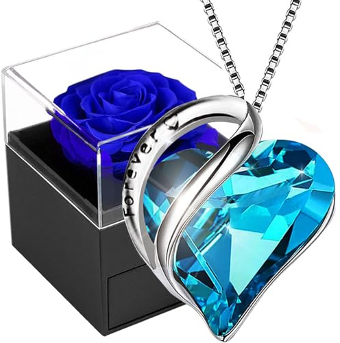 Willuck Rose eternelle Cadeau Femme,Les Roses Conservée,Rosen Stabilisée,Préservée Fleur,Cadeau pour Elle la Noël,La Saint-Valentin,Fête des mères,Anniversaire
