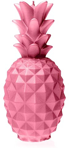Candellana Ananas Paraffinkerze 100x100x210 mm - Rosa Kerze Dekorativ - Kerzen Aesthetic 3D - Candles Aesthetic - Dekorative Kerzen Geschenk - Aesthetic Candle - Dekokerze - Candle Decoration