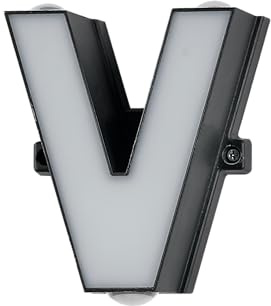 Jandei – Buchstaben mit LED-Lichtern, Wandleuchten mit 3000 K Warmem Lichtton, IP54 für Innen- und Außendekoration, aus Schwarzem Aluminium. Maße: 13 cm x 5,5 cm (V)