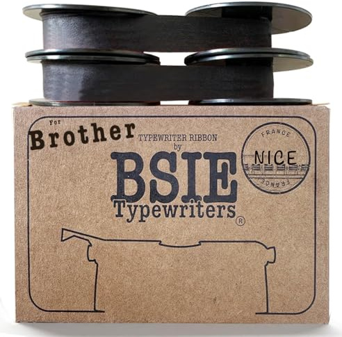 BSIE Typewriters – Brother Schreibmaschinen-Farbband Schwarz – Doppelpack – Passend für Deluxe 750, Deluxe 1350, Charger 11, Activator 845, Echelon – GR9 – Getestet in Nizza, Frankreich