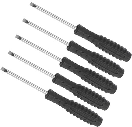 CoCud 5 Pièces Mini Tournevis Plat Taille 3,0 mm avec Poignée Antidérapante