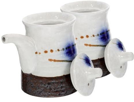 MAGICLULU 2pièces Bouteilles Céramique Pour Sauce Soja Et Vinaigre De Distributeurs De Condiments Porcelaine Design Portions