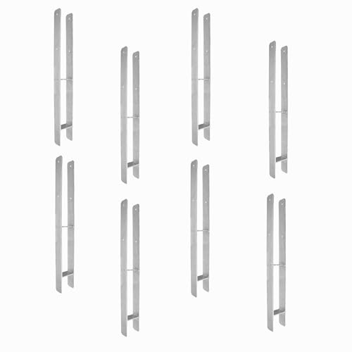 8 H-Pfostenträger feuerverzinkt, extra lang, 6 mm / 800 mm für 160 mm Pfosten