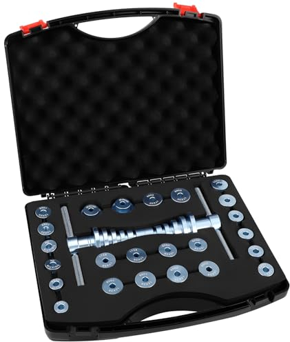 Vehoukli Kit De Presse À Roulement De Vélo,Ensembles D'Outils De Roulement De Vélo,avec Boîte De Rangement,en Alliage D'Aluminium,Outil D'Installation De Moyeu De Roulement