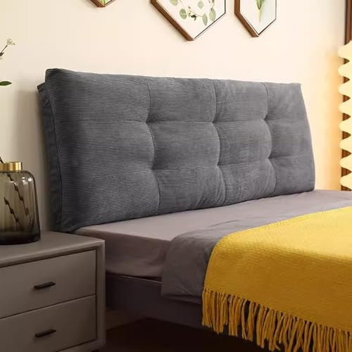 Gleedipre Französisches Retro Kopfteilbezug Cord Abnehmbarer Reißverschluss Weiches Kissen Kollisionssicher Für alle Jahreszeiten geeignet Rückenlehne am Bett(J1,200x60cm/Hat EIN Kopfteil)