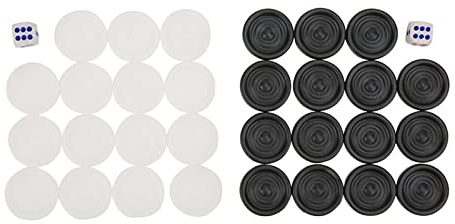 32pcs Backgammon Dame Set Internationale Drafts Stücke Dame Mühle Spielsteine, Schachfiguren Backgammon Steine Schachspiel Dame Brettspiel Spielzeug Für Kinder Ab 3, Erwachsene