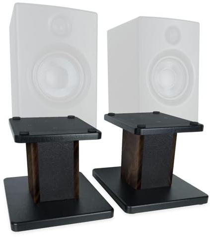 keepdrum SS041WN Boxenständer Tisch-Stative für Monitor-Boxen Walnuss 1 Paar