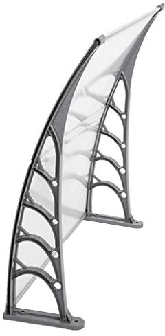 Türvordach-Markise, PC-Polycarbonat-Türvordach, Türvordach-Markise, Schutz für vordere und hintere Veranda, Vordach für Fenster und Türen, Terrassenvordach, Markise, Schutzabdeckung (Größe: 60 ×