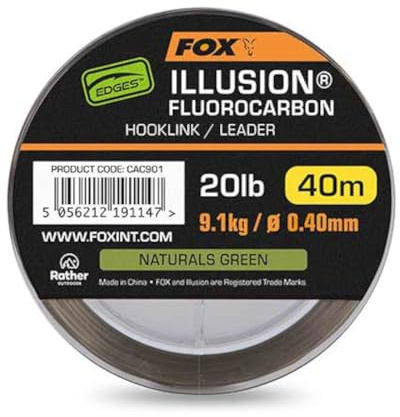 Fox Edges Illusion Fluorocarbon Schnur, 40 m, Grün