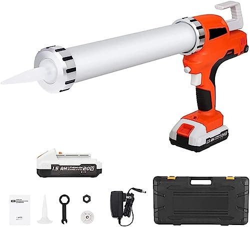 Cordless Cartridge Sausage Caulking Gun 20V Battery Powered for 10-20oz Cartridges and Sausage Packs - Sealant Caulk Adhesive Gun