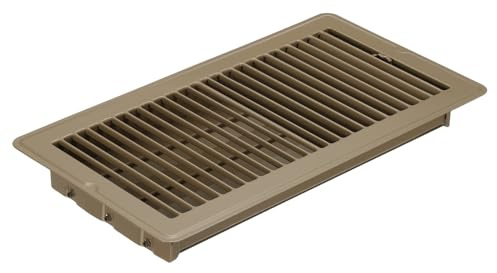 PATIKIL 12 X 6 Pulgadas Rejilla de Suelo, 1 Pieza Cubierta de Ventilación de Aire Resistente de Acero Ajustable Decorativa Rejillas de Suelo Fáciles de Ajustar, Marrón