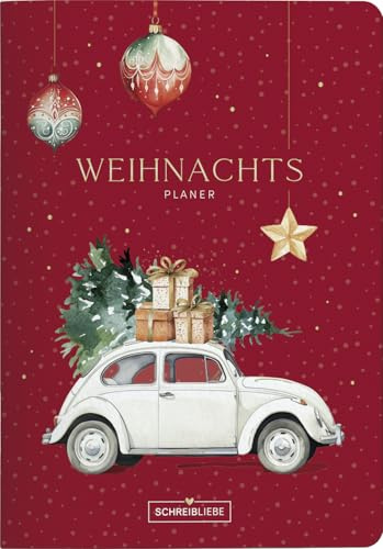 Korsch Verlag Weihnachtsplaner - Dein Alltagshelfer - A5 - Eintragbuch zum Ausfüllen - Dein perfekter überblick für Weihnachten - 14,8 cm x 21 cm vegan - SchreibLiebe