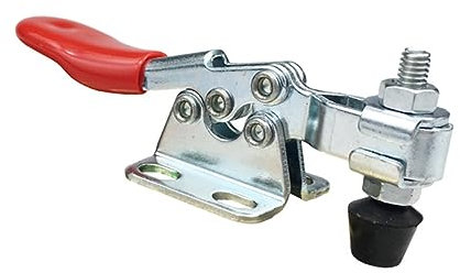 NUOBESTY Morsa Ginocchio Orizzontale Sgancio Rapido Barra Corta Base Flangiata Fissaggio Laterale Maniglia Copertura Plastica Perno Gomma Lamiera Circuiti Stampati Macchinari Saldatura Stam