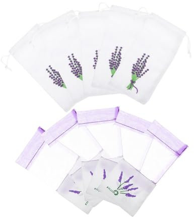 Veemoon Bolsas De Obsequio Vacías Cordón 10 Piezas 5 Bolsas De Organza Forma De Lazo Color Mixto Para Almacenamiento Perfumadas Decoración Festiva Uso Hogar y Regalos