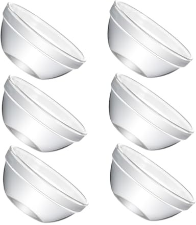SAFIGLE 6 pièces Lot de Bols Verre Transparents pour Pudding et Gelée Bols Multifonctions pour Dessert et Préparation Alimentaire Design Empilable Adaptés Aux Tout-petits