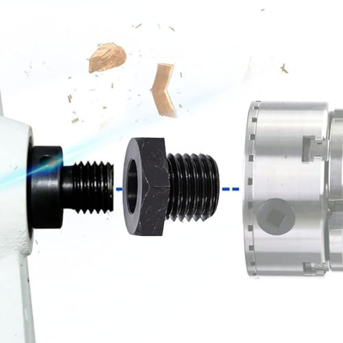 NEIQIUWING Adaptateur pour mandrin d'un tour en bois, 1 pouce 8TPI vers 3/4 × 16 outils