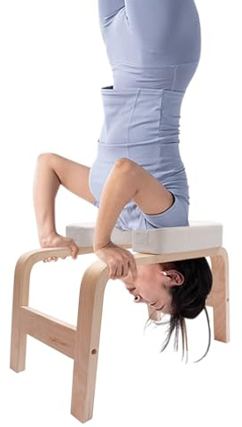 Banco De Yoga Headstand, Silla De Yoga De Calidad Superior Con Correa Yoga, Taburete para Postura de Peral, Equipo Yoga Casero, Ejercicios para Cintura Y Piernas Etc