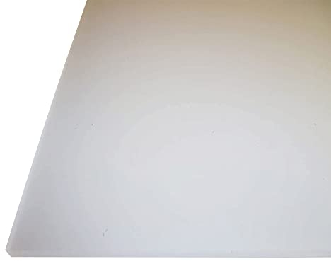 B&T Metall Plaque de verre acrylique PMMA XT (Plexiglas®), blanc opalin, surface lisse de 4 mm d'épaisseur, verre dépoli, transmission lumineuse de 78%, résistant aux UV, filmé des deux côtés