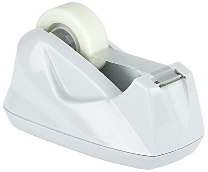 Acrimet Dispenser per Nastro Adesivo Premium, Plastica, Antiscivolo (Resistente) (Bianco)