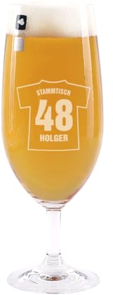 Herz & Heim® Biertulpe mit Gravur des Namens für Ihr Hobby - Motivauswahl Fußball