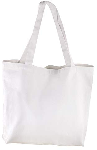 Rayher 53987102 Basic Shopper, weiß, 46 x 35 cm, Textiltasche, Stofftasche, Einkaufsbeutel, Stoffbeutel, 330g/m2, unbedruckt